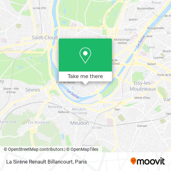 La Sirène Renault Billancourt map
