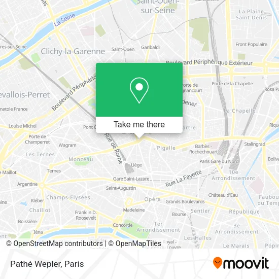 Pathé Wepler map