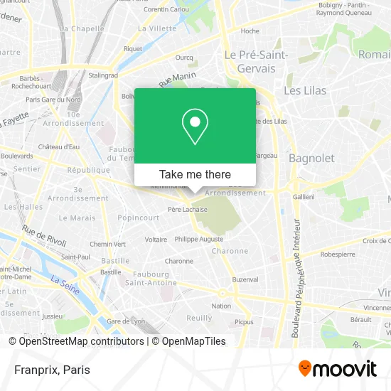Franprix map