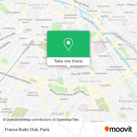 France Budo Club map