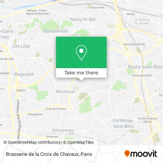 Mapa Brasserie de la Croix de Chavaux