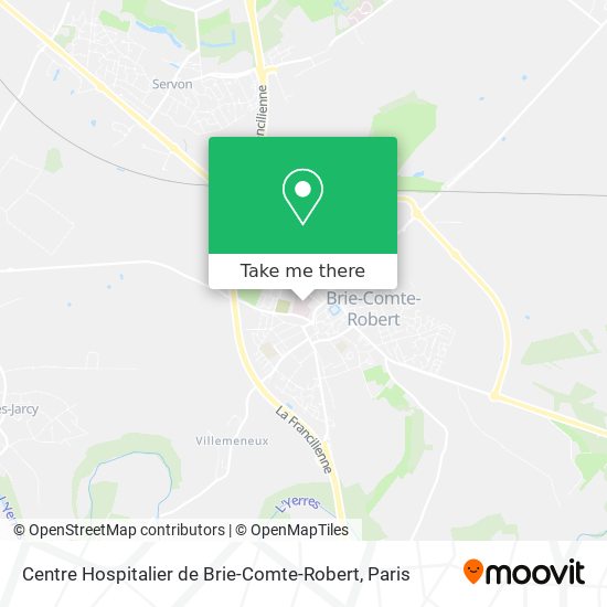 Mapa Centre Hospitalier de Brie-Comte-Robert