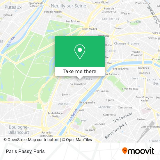 Mapa Paris Passy