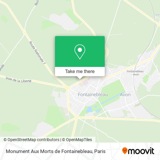 Monument Aux Morts de Fontainebleau map