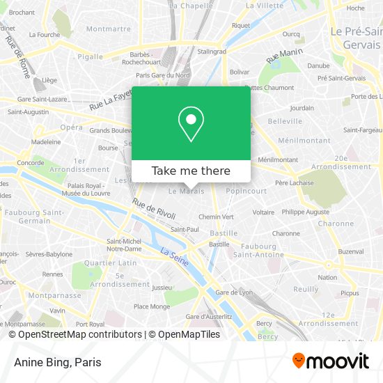 Mapa Anine Bing