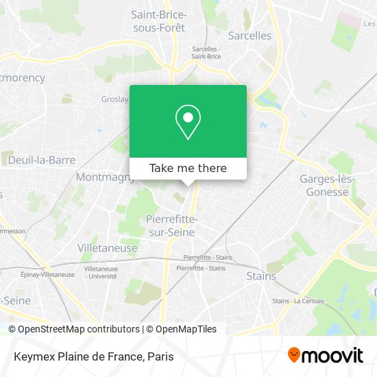 Keymex Plaine de France map