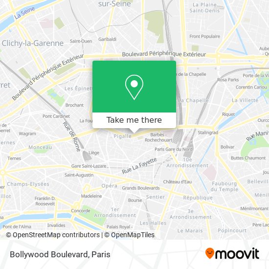 Mapa Bollywood Boulevard