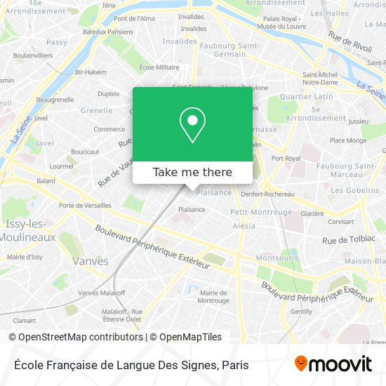 Mapa École Française de Langue Des Signes