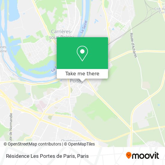 Mapa Résidence Les Portes de Paris