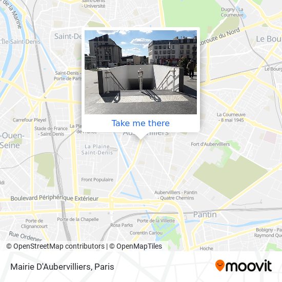 Mapa Mairie D'Aubervilliers