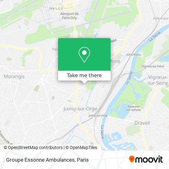 Mapa Groupe Essonne Ambulances