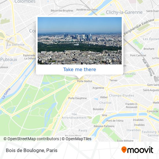 Mapa Bois de Boulogne