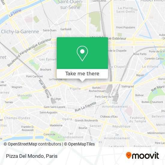 Pizza Del Mondo map