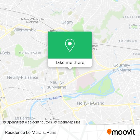 Mapa Résidence Le Marais