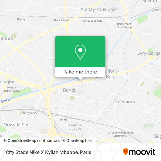 City Stade Nike X Kylian Mbappe map