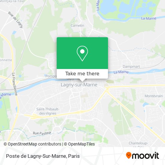 Mapa Poste de Lagny-Sur-Marne