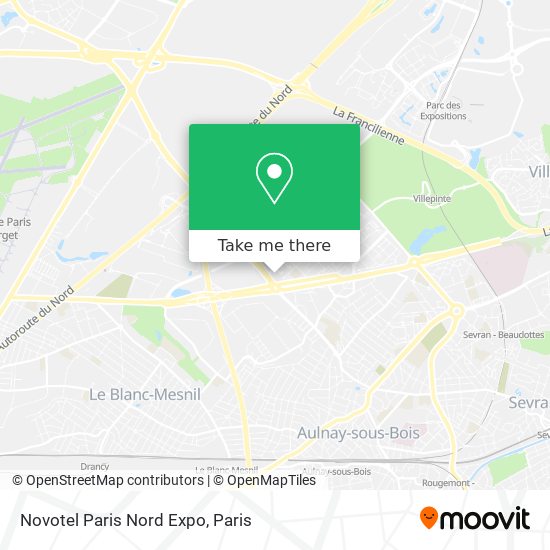 Novotel Paris Nord Expo map