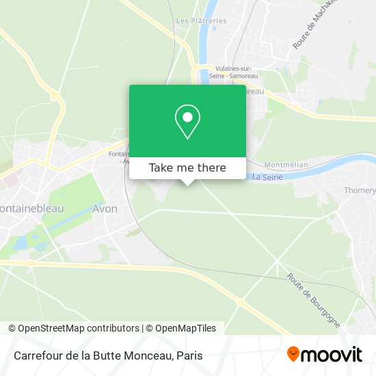 Mapa Carrefour de la Butte Monceau