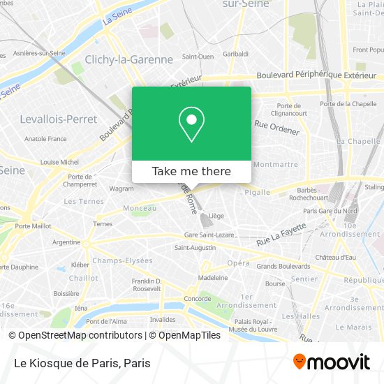 Mapa Le Kiosque de Paris