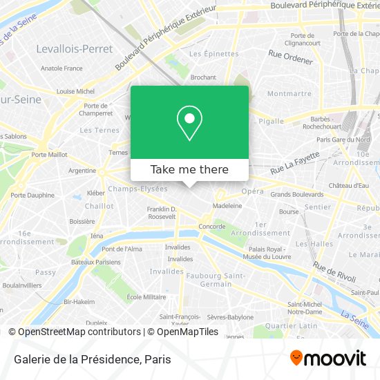 Mapa Galerie de la Présidence