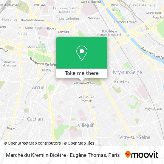 Marché du Kremlin-Bicêtre - Eugène Thomas map