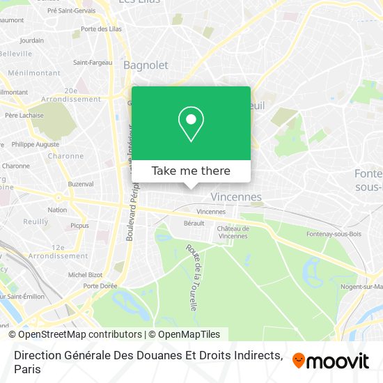 Direction Générale Des Douanes Et Droits Indirects map