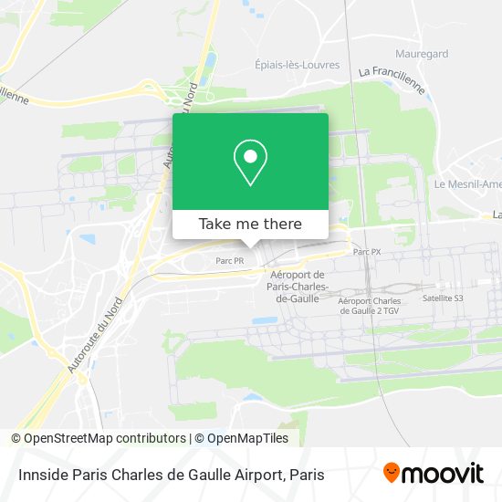 Mapa Innside Paris Charles de Gaulle Airport