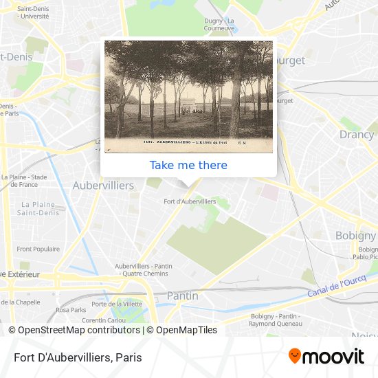 Mapa Fort D'Aubervilliers