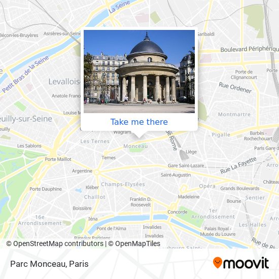 Mapa Parc Monceau