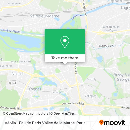 Véolia - Eau de Paris Vallée de la Marne map