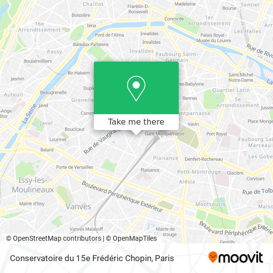 Conservatoire du 15e Frédéric Chopin map