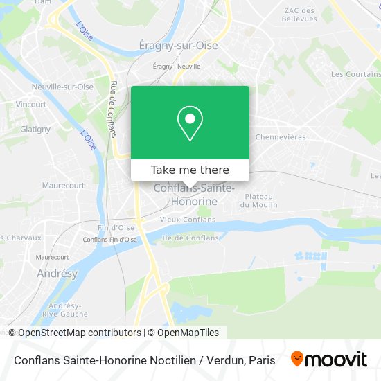 Conflans Sainte-Honorine Noctilien / Verdun map