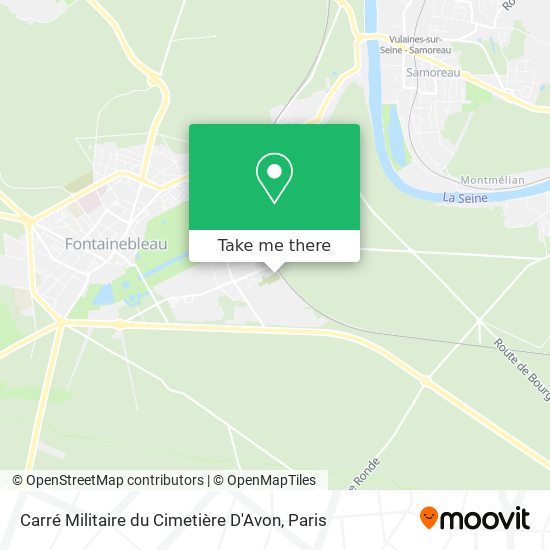 Mapa Carré Militaire du Cimetière D'Avon