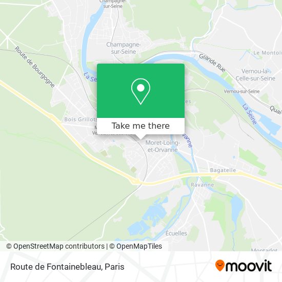 Mapa Route de Fontainebleau