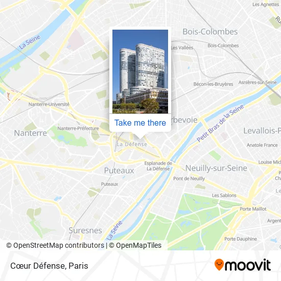 Cœur Défense map