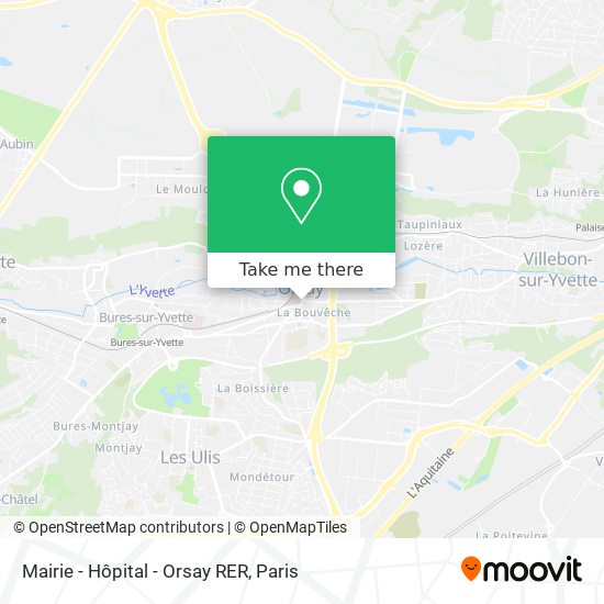 Mapa Mairie - Hôpital - Orsay RER
