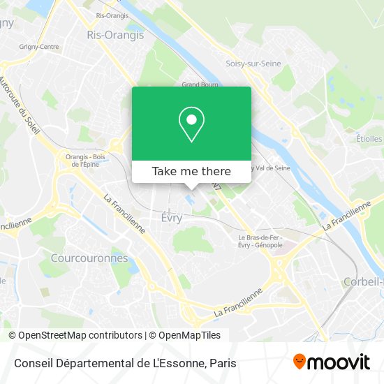 Conseil Départemental de L'Essonne map