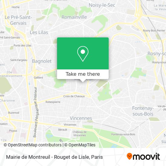 Mapa Mairie de Montreuil - Rouget de Lisle