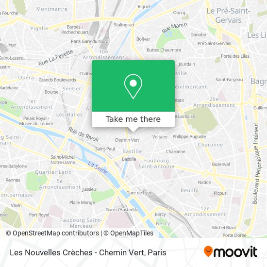 Les Nouvelles Crèches - Chemin Vert map