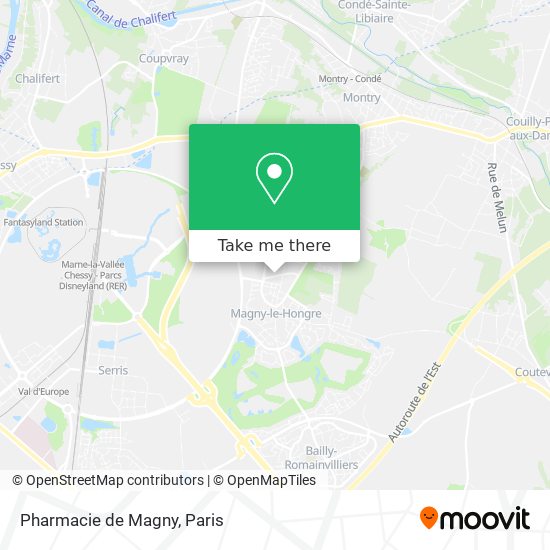 Mapa Pharmacie de Magny