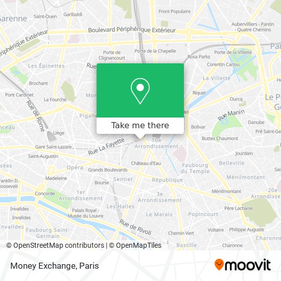 Money Exchange map