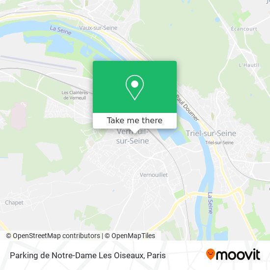 Parking de Notre-Dame Les Oiseaux map