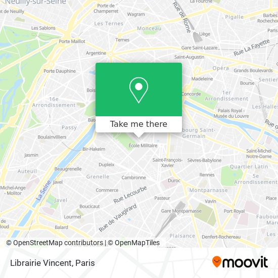 Librairie Vincent map