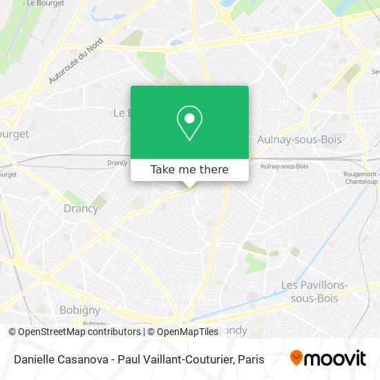 Mapa Danielle Casanova - Paul Vaillant-Couturier
