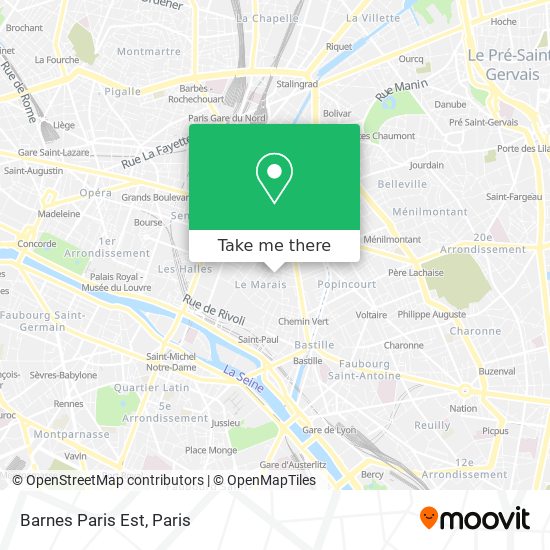 Mapa Barnes Paris Est