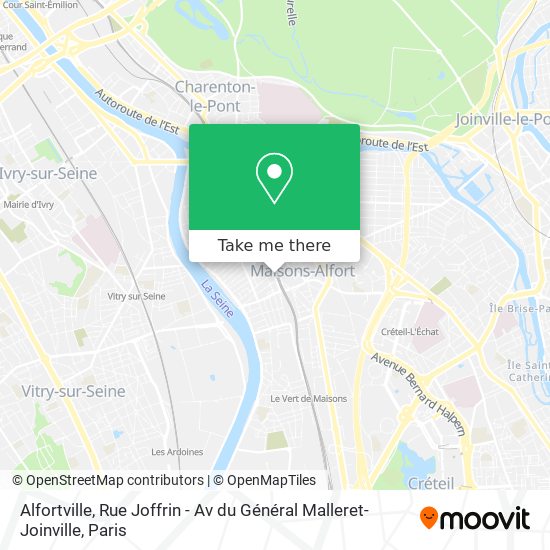 Mapa Alfortville, Rue Joffrin - Av du Général Malleret-Joinville