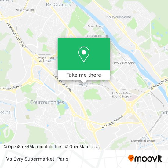 Vs Évry Supermarket map