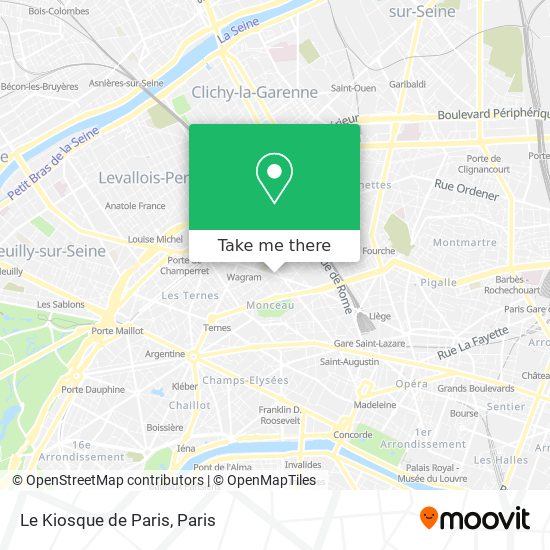 Mapa Le Kiosque de Paris