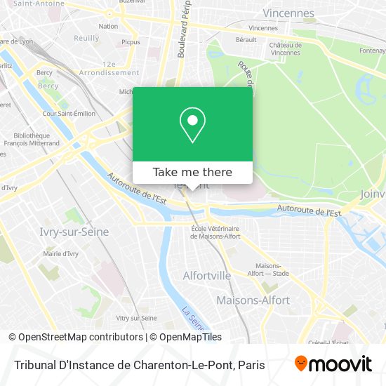 Tribunal D'Instance de Charenton-Le-Pont map