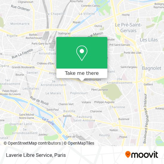Laverie Libre Service map